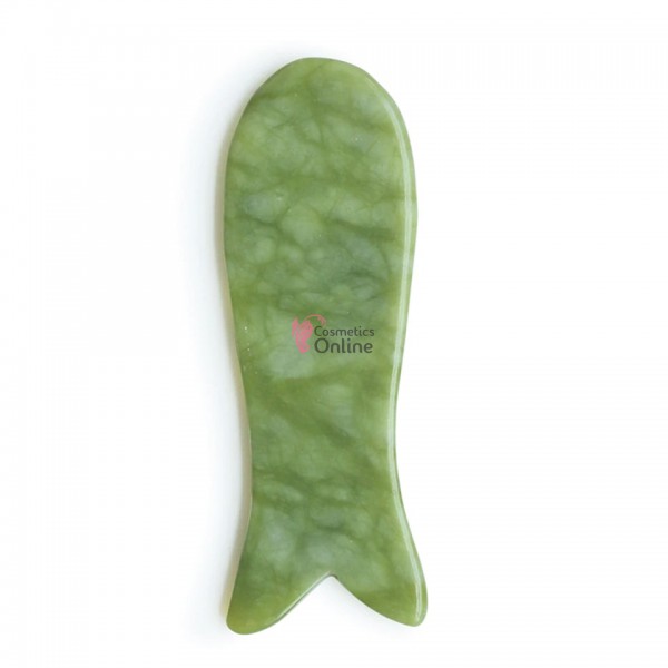 Piatra de jad natural pentru masaj facial sau corporal Gua Sha Cod JD016